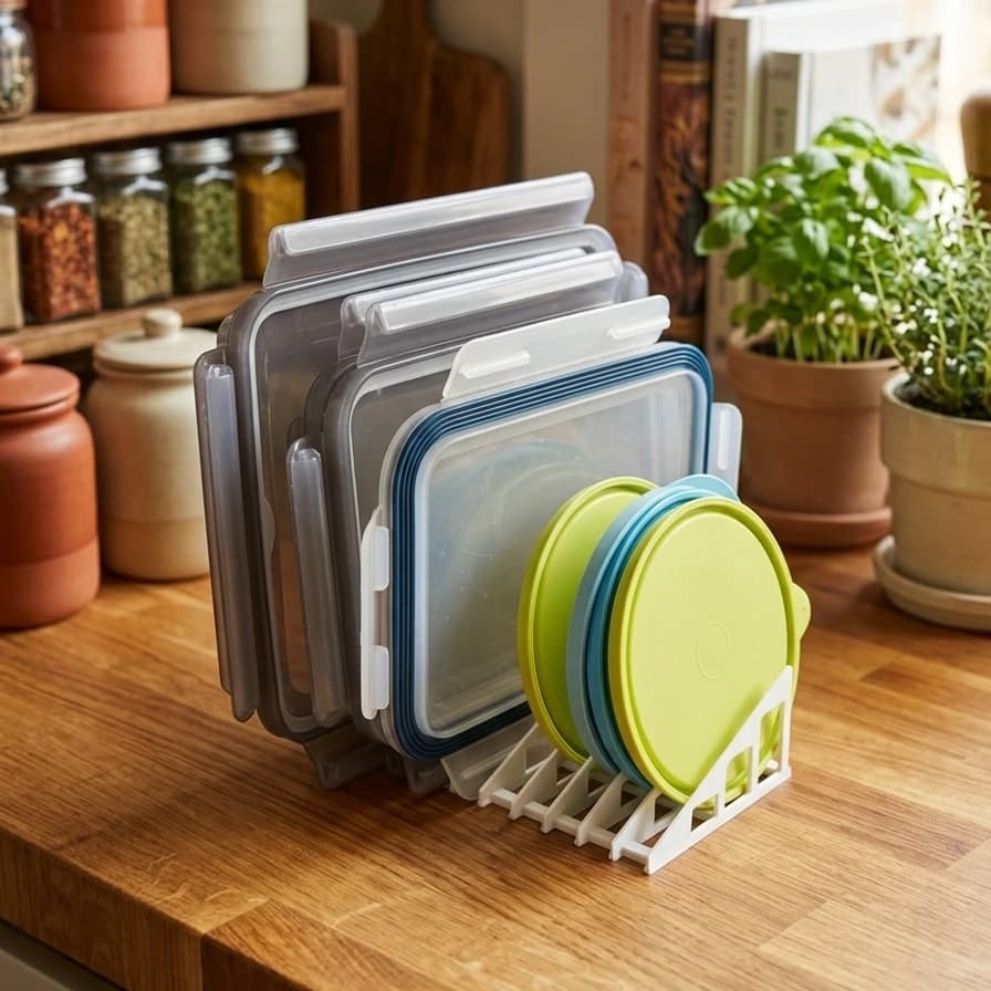 Range-couvercles 10 emplacements pour boîtes alimentaires